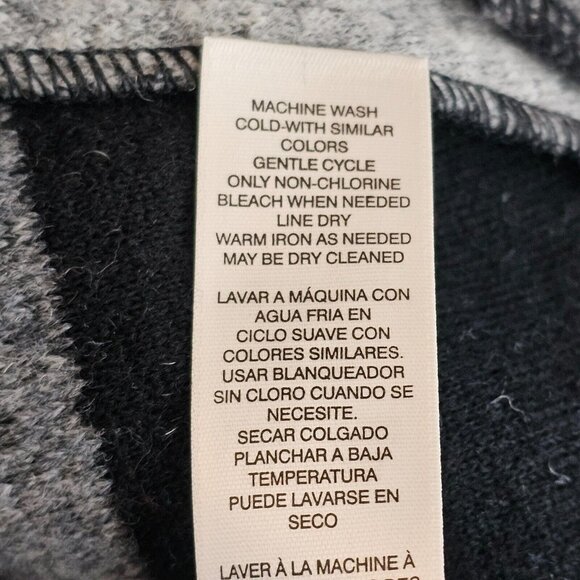 Chicos Cardigan Womens 0 Black White Wool Blend Jacket Single Button Closure - Picture 11 of 12